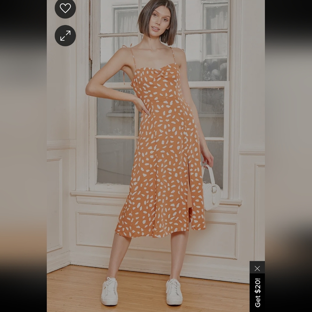 Lulus Orange Midi Dress